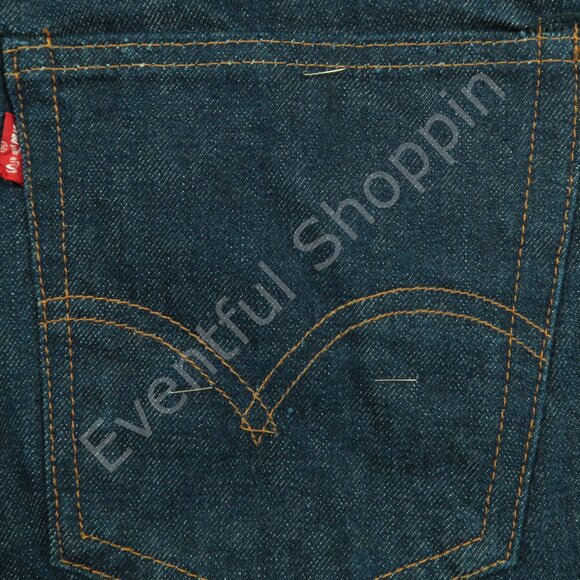 Vintage Levis 505 Big E Selvedge Jeans Mens 33 Blue Deadstock 60s Denim USA - Picture 7 of 16